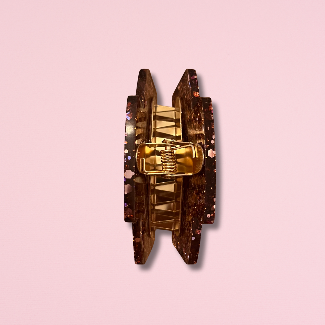 Pince à cheveux - Bordeaux et rose gold