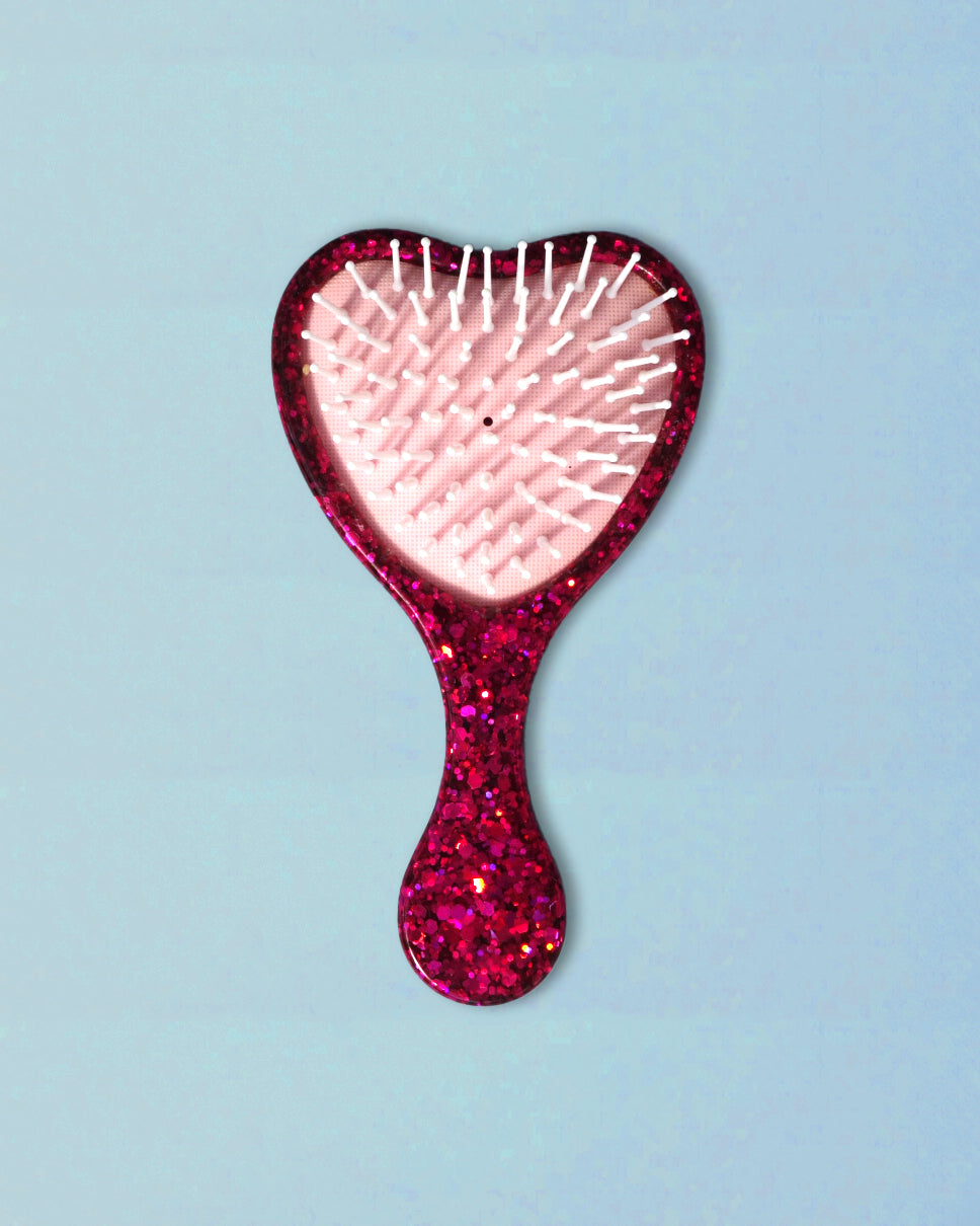 Brosse Cœur • Rose Fushia