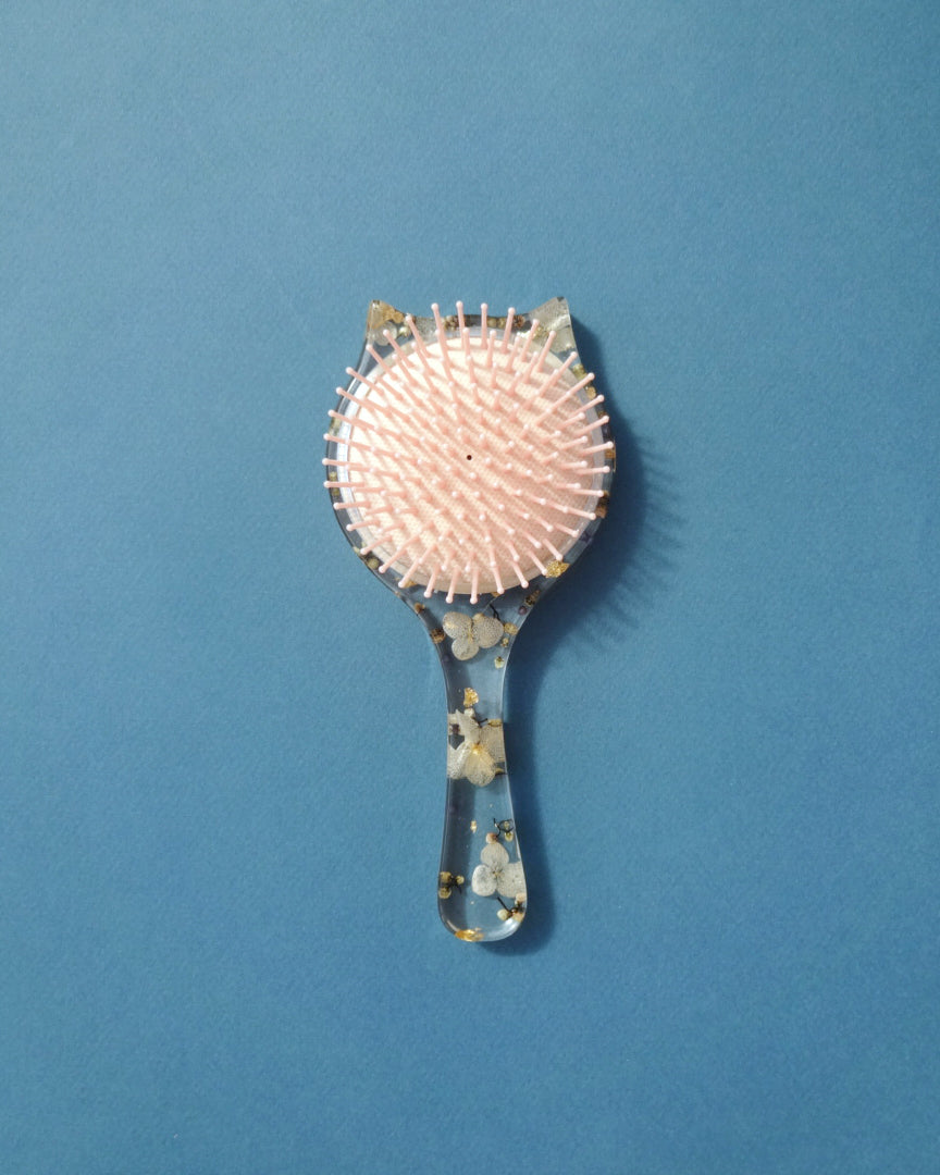 Brosse Chat • Fleurs séchées Beige