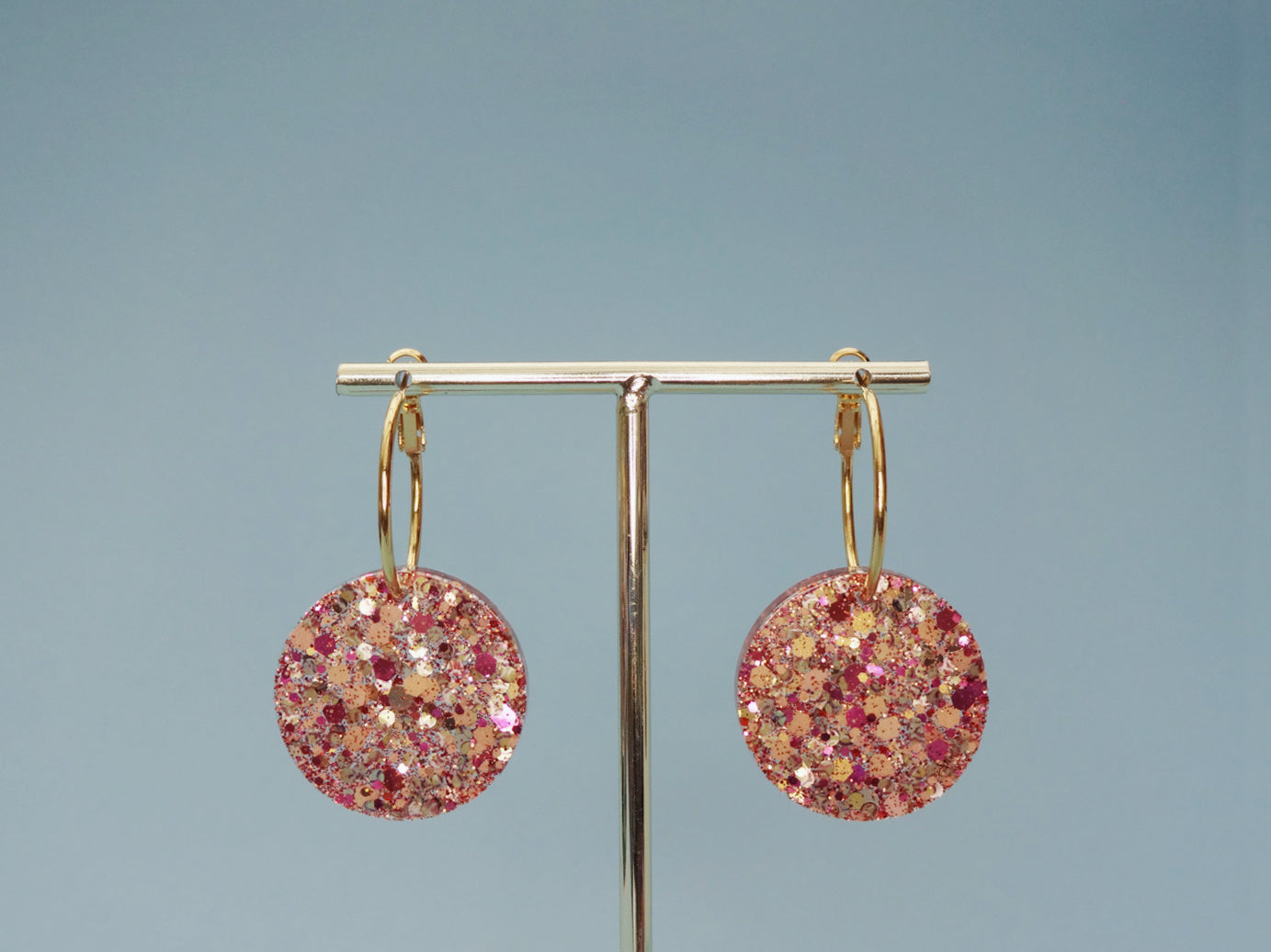 Créoles rondes • Rose Sunset